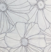 Retro flowers dobby blue KOKKA