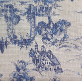 Retro flowers dobby blue KOKKA