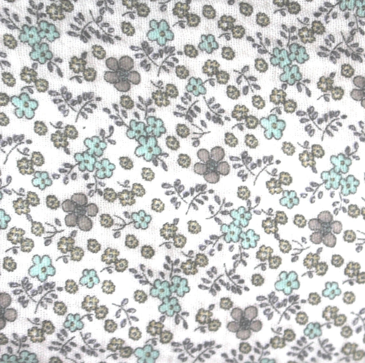 grau mint Blumenwiese Musselin