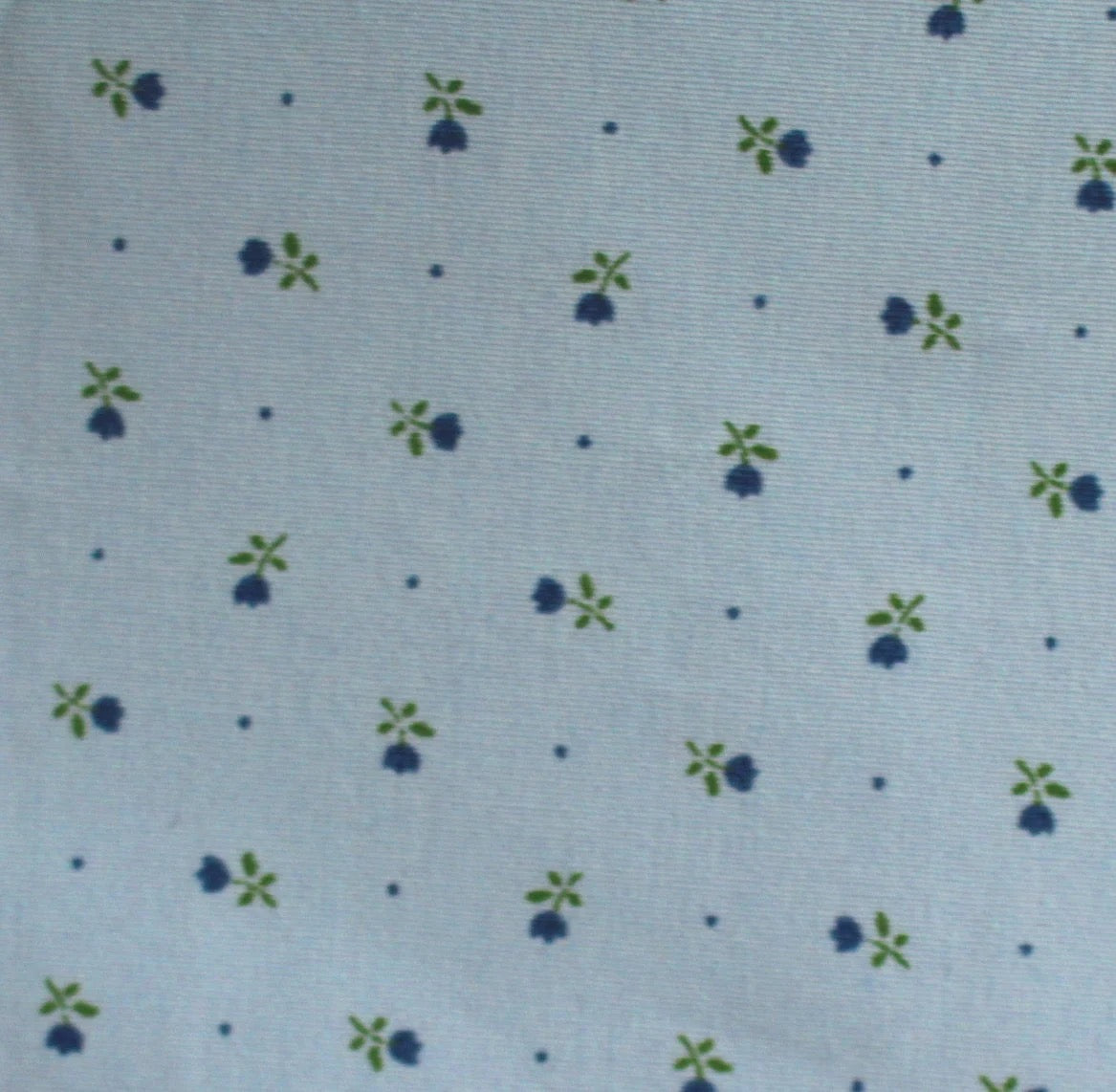 hellblau / grün / marine Trachtenblümchen