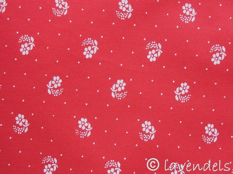 red flowers & dots