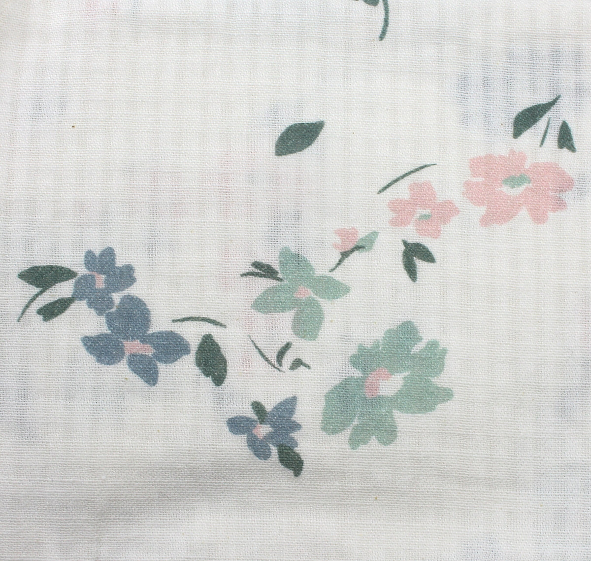 taube blassrosa mint Aquarellblume Seersucker