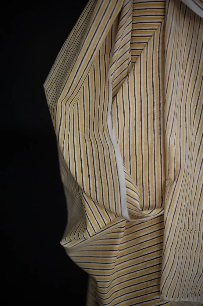Honeybee Stripe Block Print Indian  Cotton Merchant & Mills