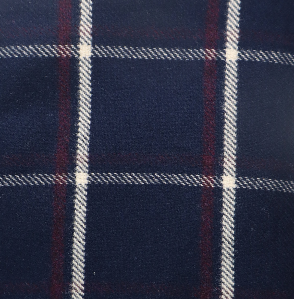 marine dunkelrot Overshirt Karo Flanell