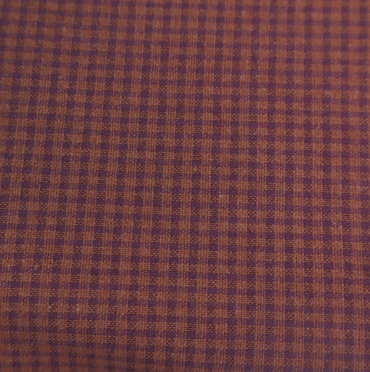 rust wine red Madras checked