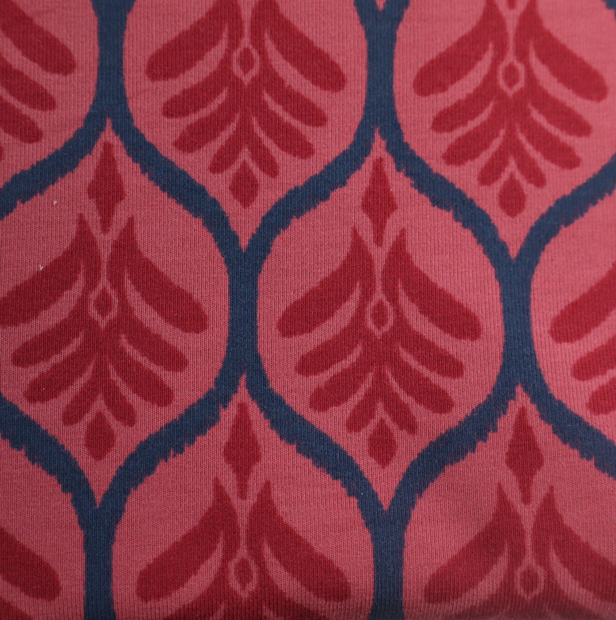 himbeere Ornamente Jersey mit Elastan