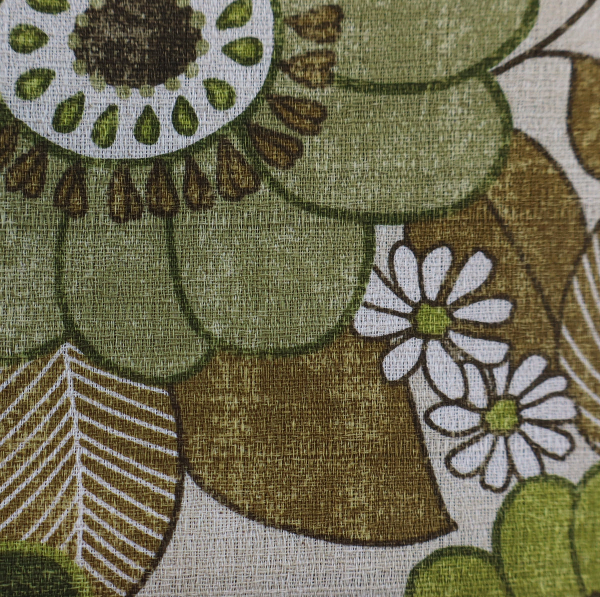 Retro blomster dobby blå KOKKA