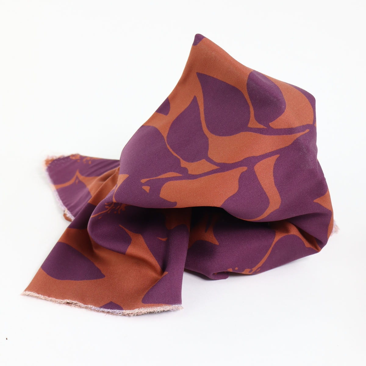 schoko lila Fleurs Viskose / Elastan