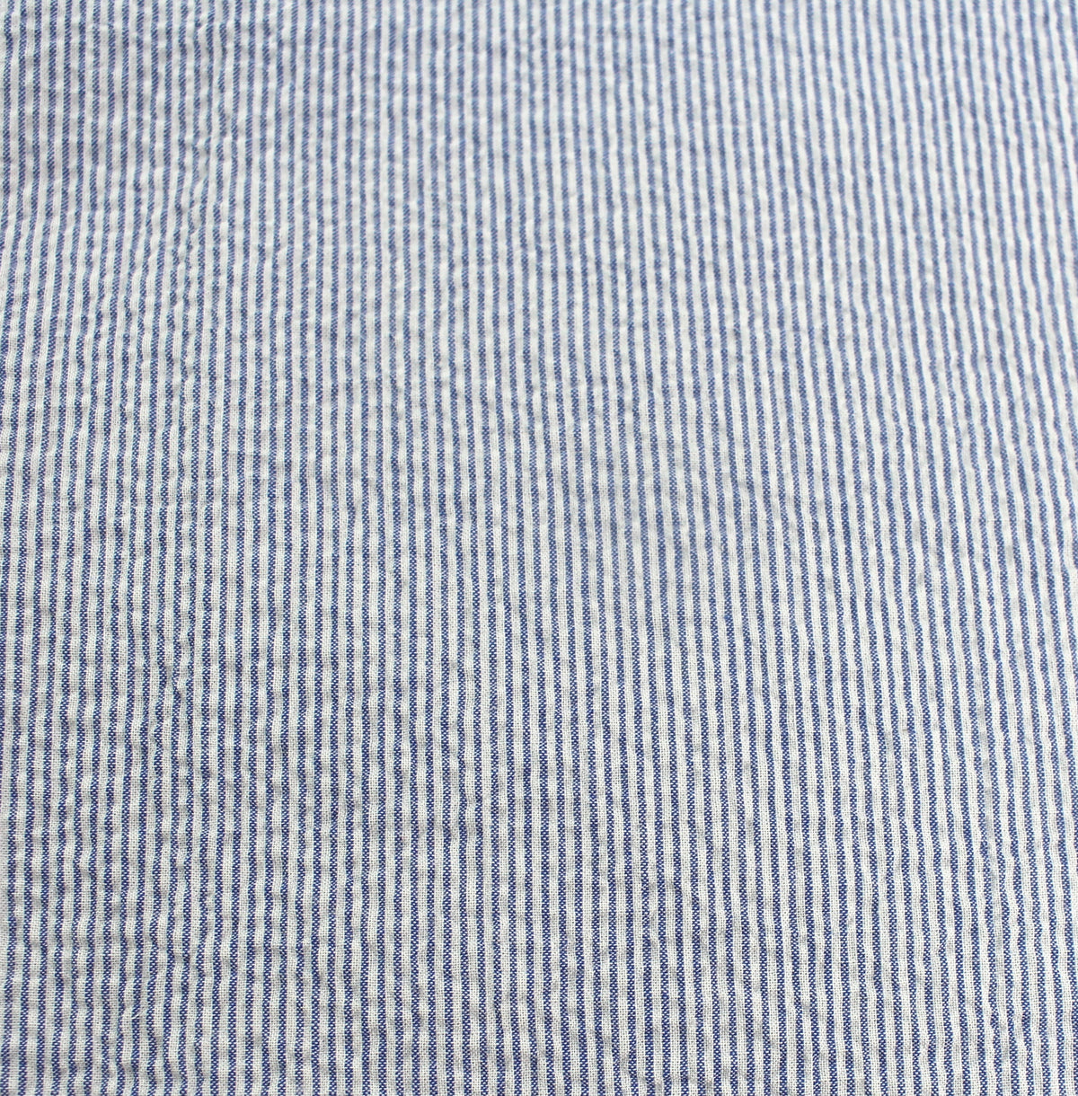 blau fein gestreift Seersucker mit Elastan