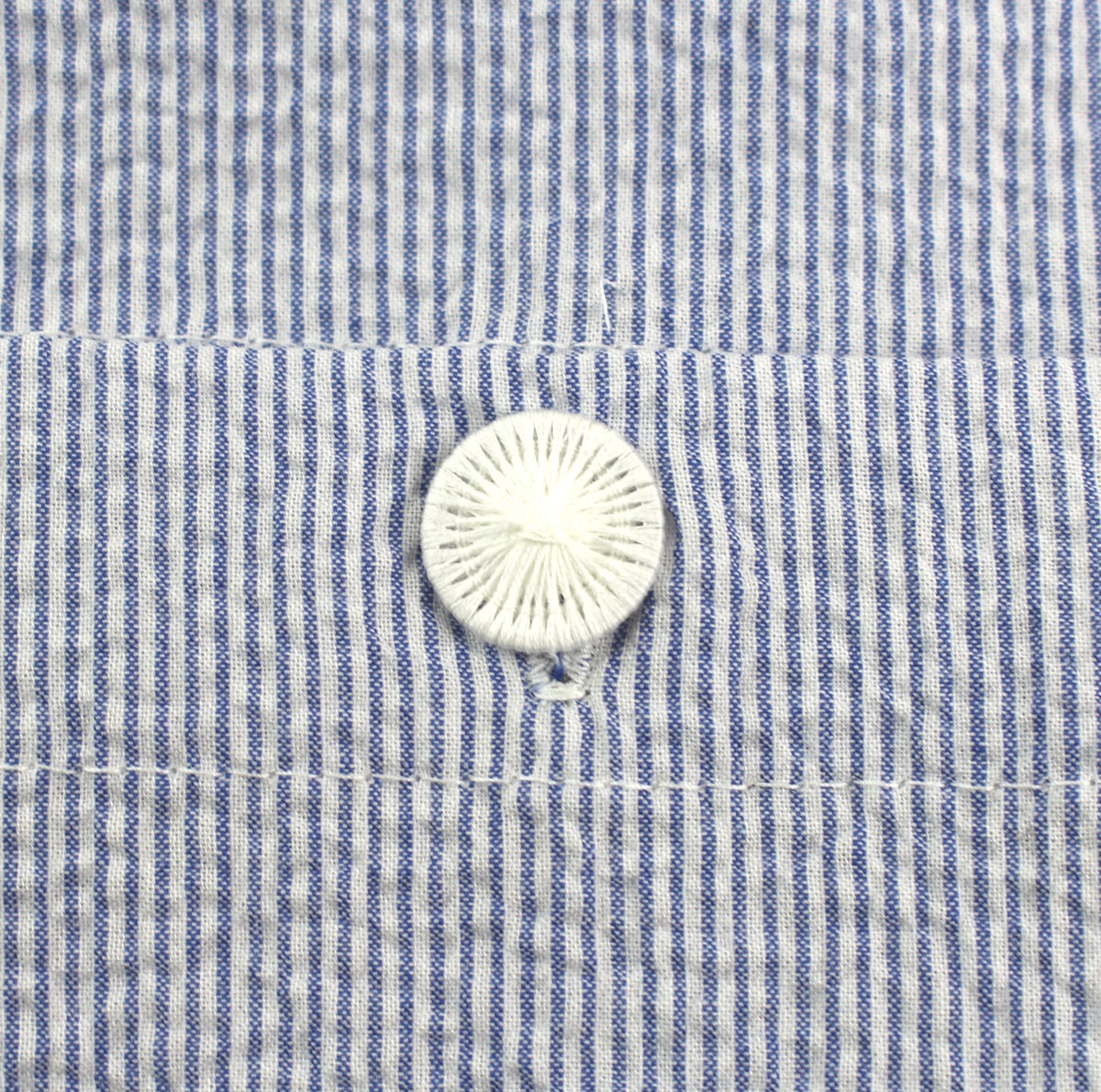 light blue striped seersucker