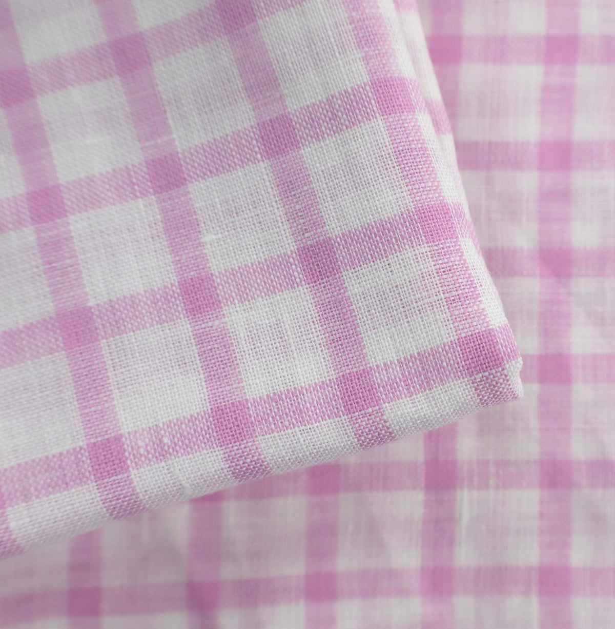 rosa kariert Leinen Sommerleinen
