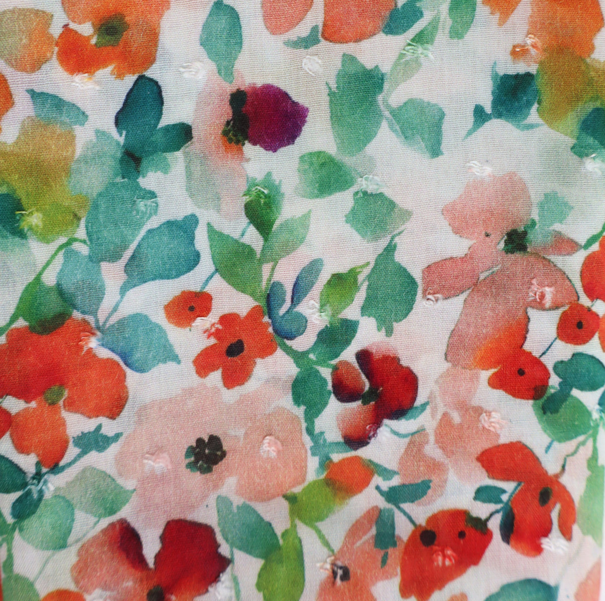 Aquarellblume Viskose Dobby