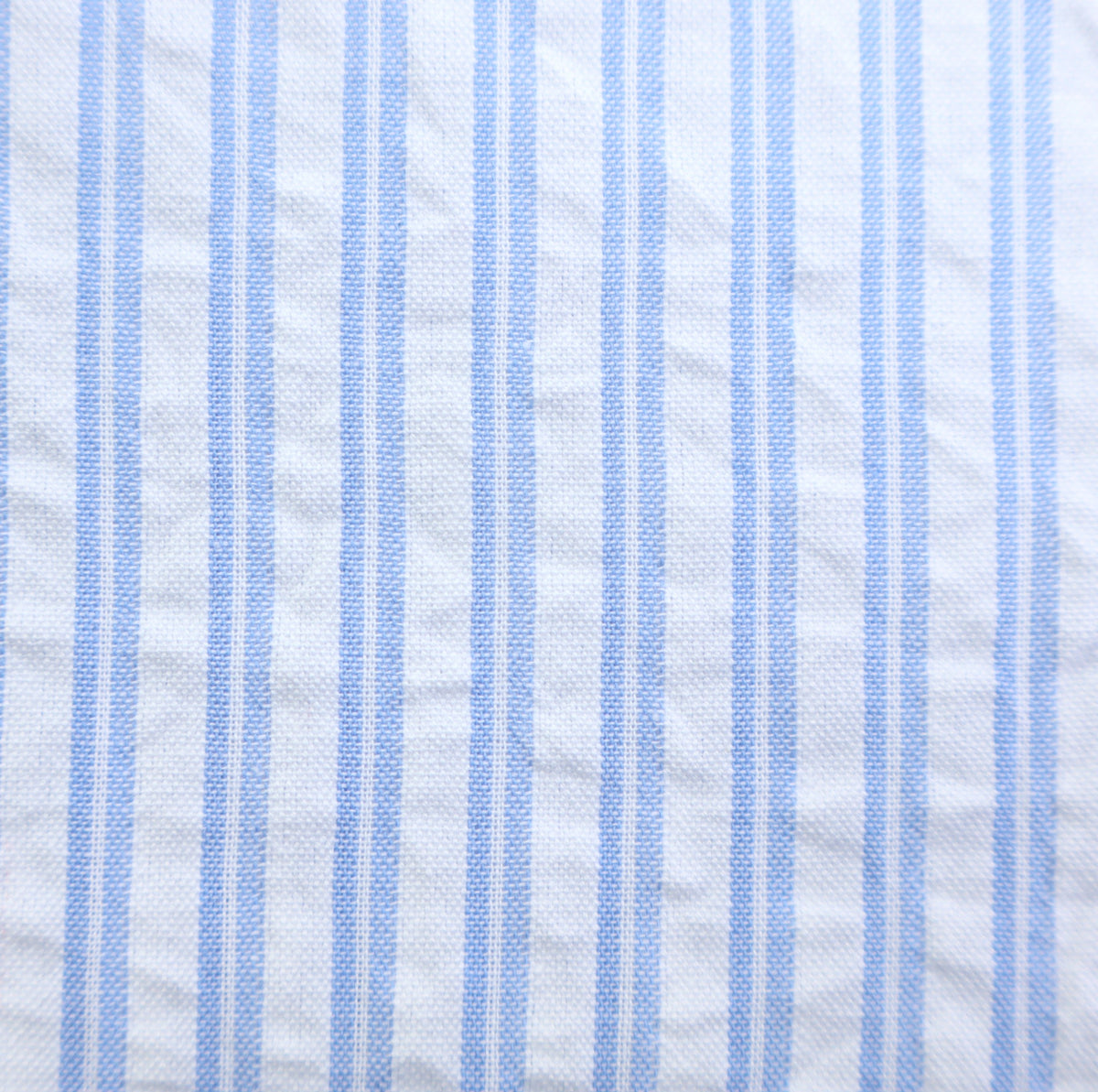 hellblau Doppelstreifen Seersucker
