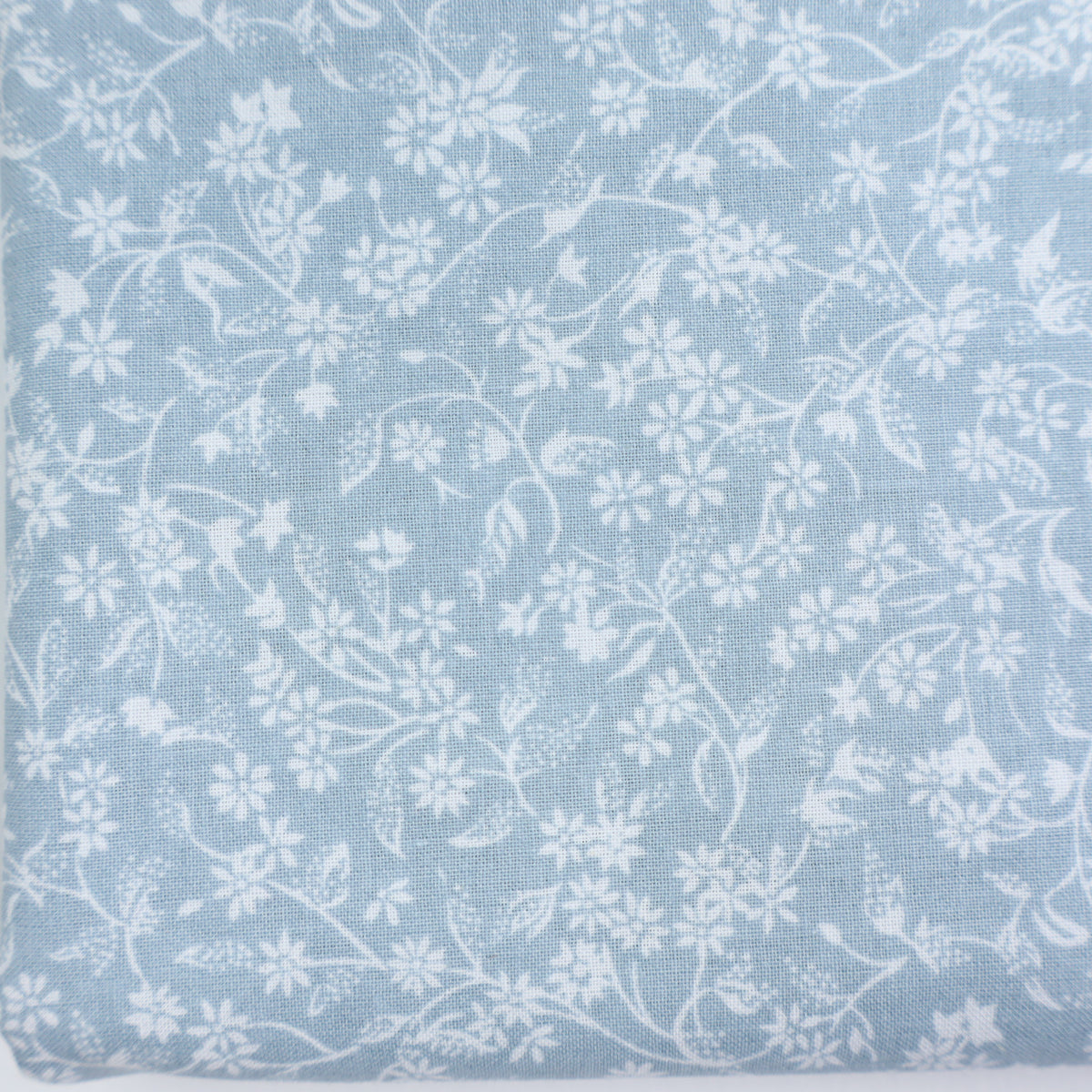 taubenblau Blumenranken 298 breit