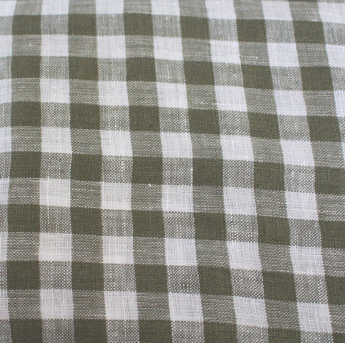 olive plaid linen summer linen