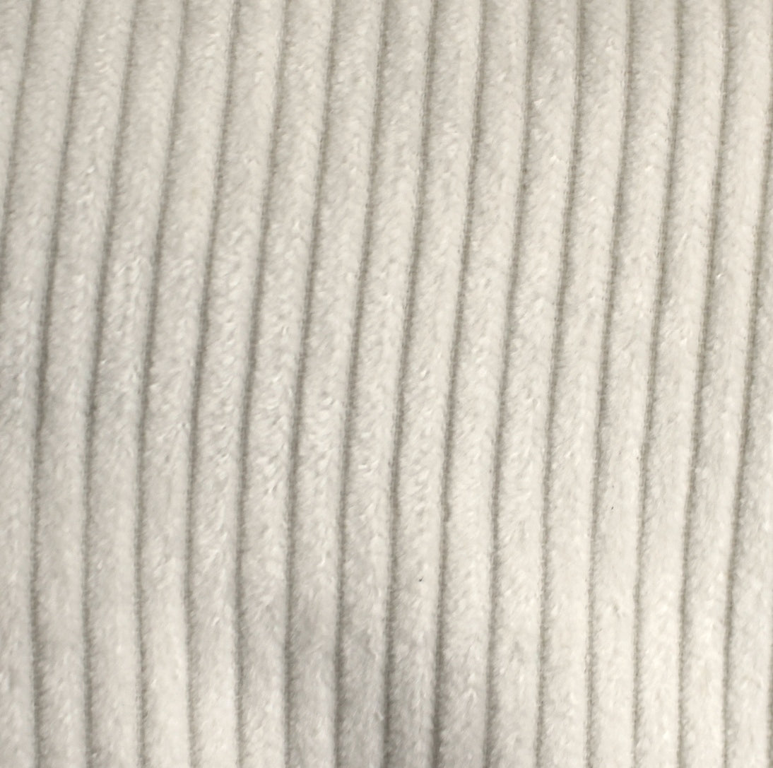 Wide corduroy wool white