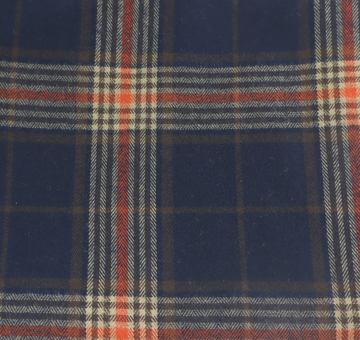 marine orange Karo Flanell