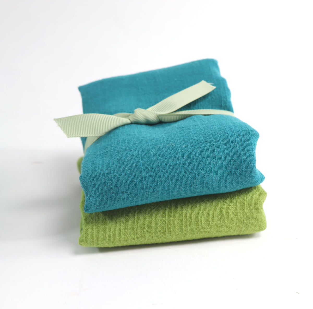 kiwi / opalblau lot de 2 torchons en lin lavendels