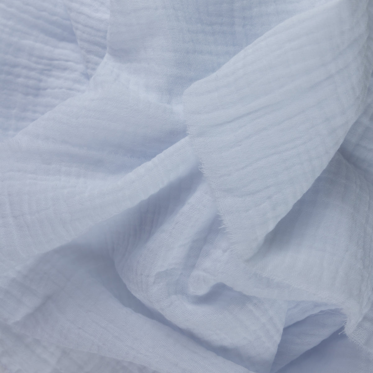 Musselin uni zartblau