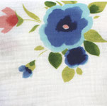 blauer Klatschmohn Musselin