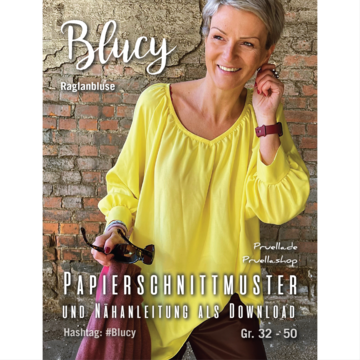 PRÜLLA Papierschnitt Raglanbluse Blucy, Gr. 32 bis 50