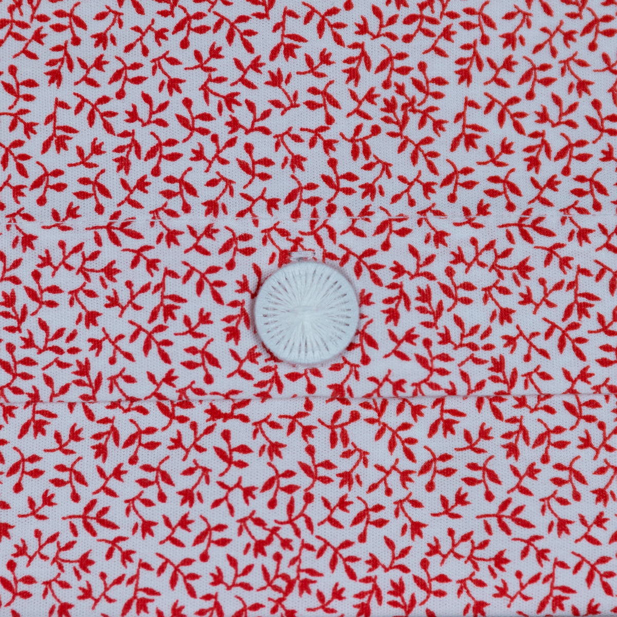 80 x 80 rot kleine Blättchen Einzelstück