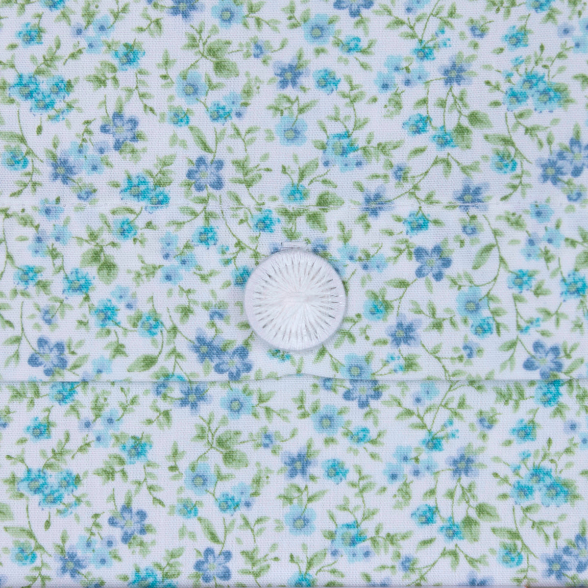 135 x 200 hellblau Petites Fleurs Einzelstück
