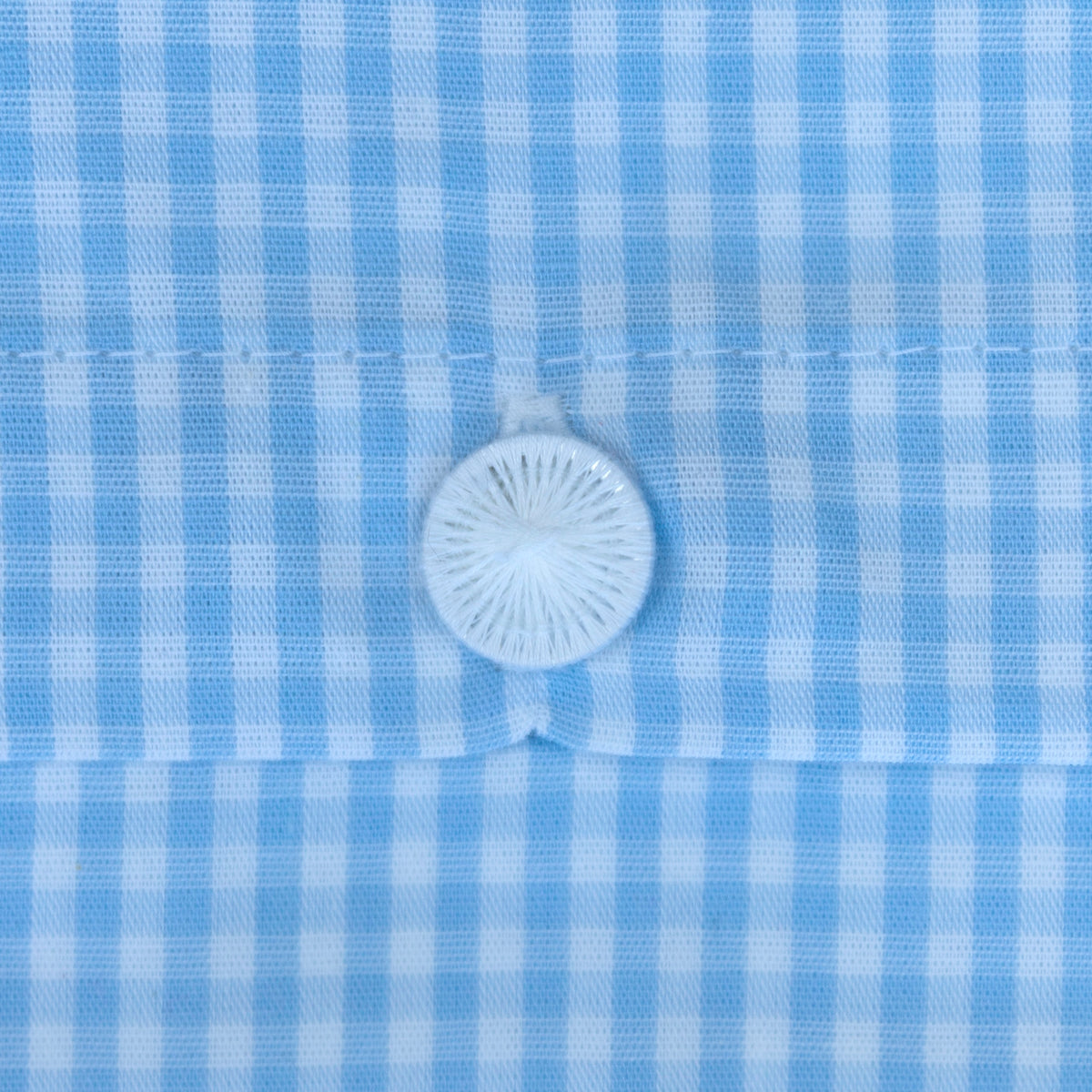 hellblau klein-kariert 80 x 80 Einzelstück